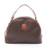 Used Macadam Handbag PVC Coated Canvas Leather Brown Used Women