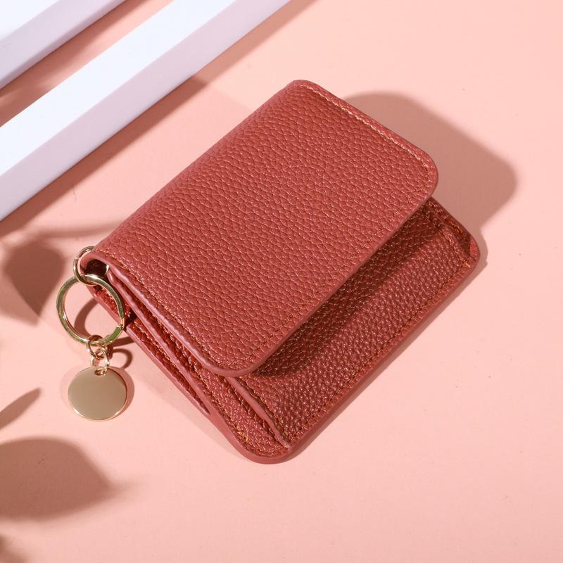Vintage Solid Color Short Wallet, Credit Card Holder Portable Bifold Coin Purse, Women'S Credit Card Holder