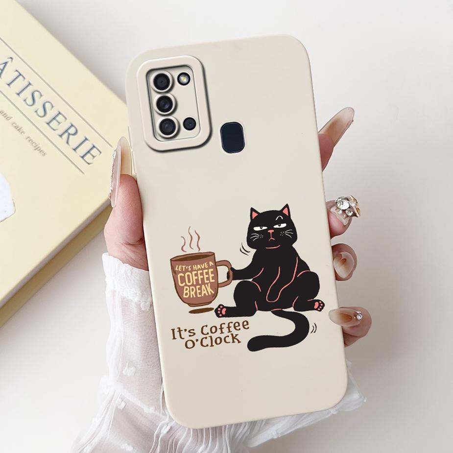 For Samsung Galaxy A21s Case SM-A217F New Fashion Cartoon Painted Cover Shockproof Phone Case For Samsung A21s A 21 s Soft Shell