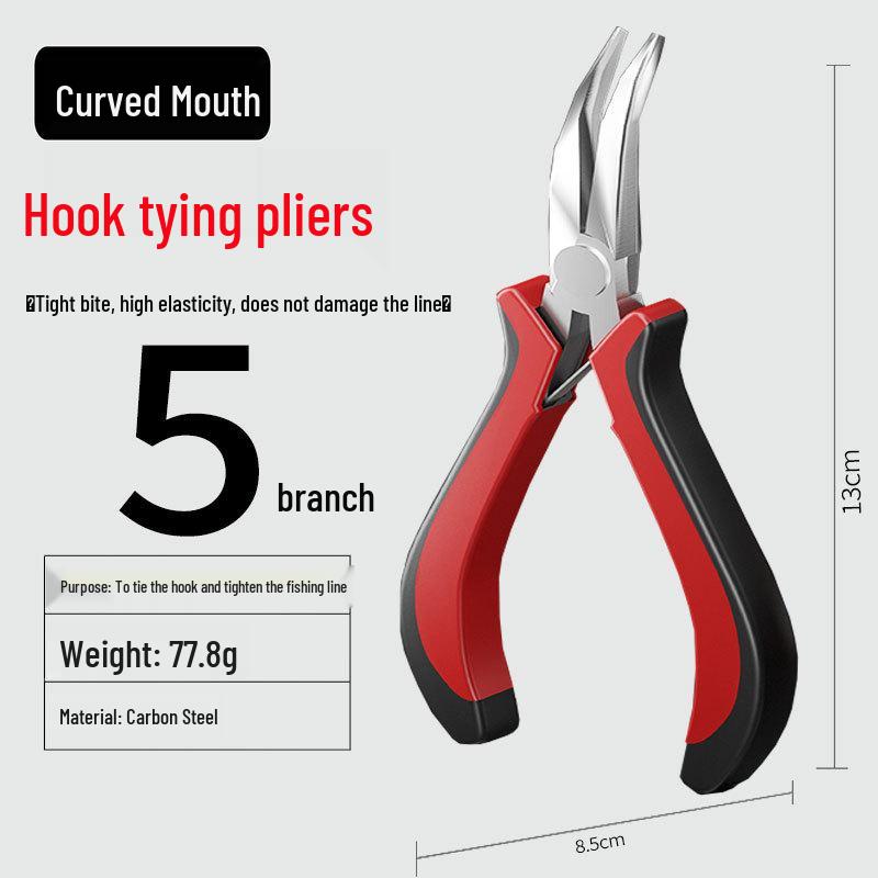 Wielofunkcyjne płaskodziobe szczypce ze stali nierdzewnej do haczyków wędkarskich do ciągnięcia i wiązania żyłki