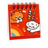 Cute New Year 2026 Desk Calendar Cartoon Coil Binding Schedule Planner Portable Desktop Calendar Gifts