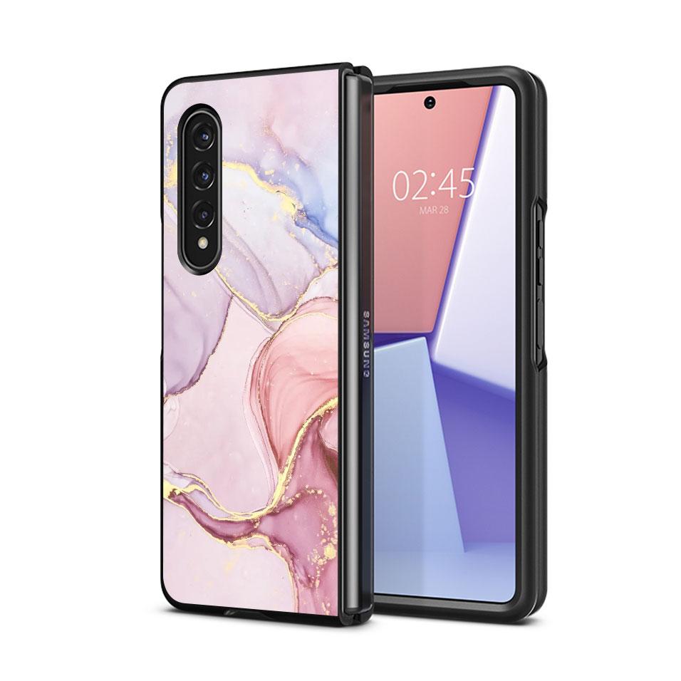 for Samsung Galaxy ZFold4 Z Fold4 Z Fold5 5G Z Fold3 Hard PC Shockproof Cases Cover Granite Marble Back
