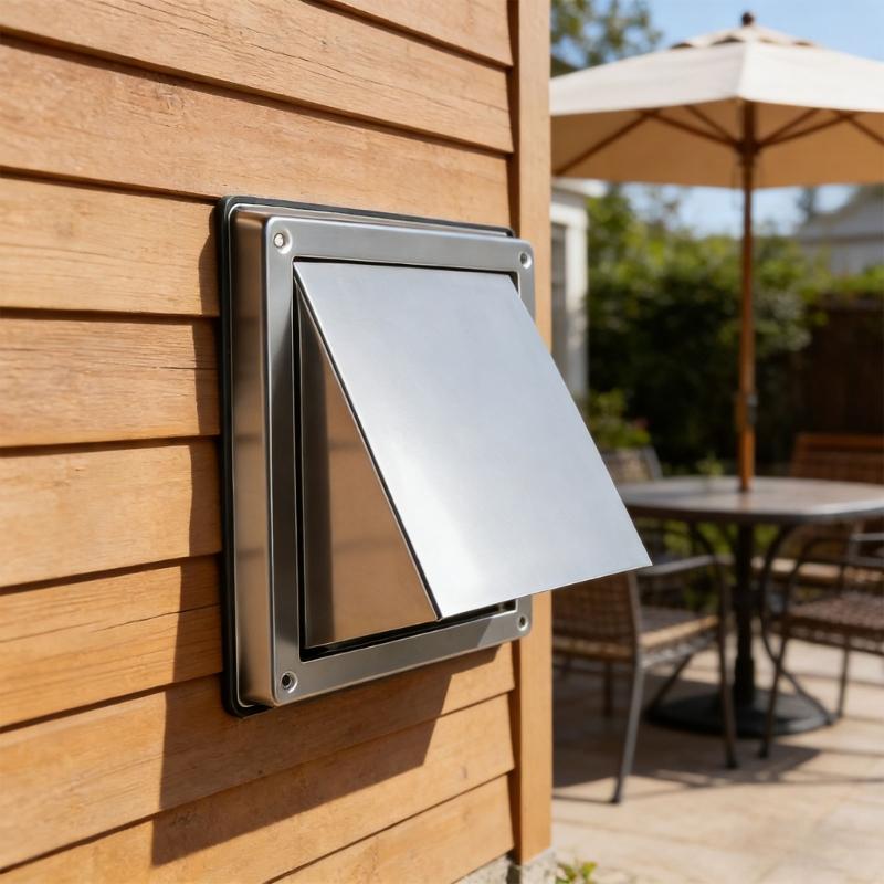 4inch Metal Exhaust Vent Cap Set Includes Accessories Ventilation Metal Construction Prevents Nesting Simple Wall Mount