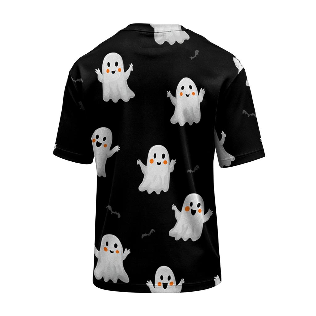 Men's Casual Crew Neck Lightweight Breathable Short Sleeve Top with Halloween Print Loose Fit Comfortable Design