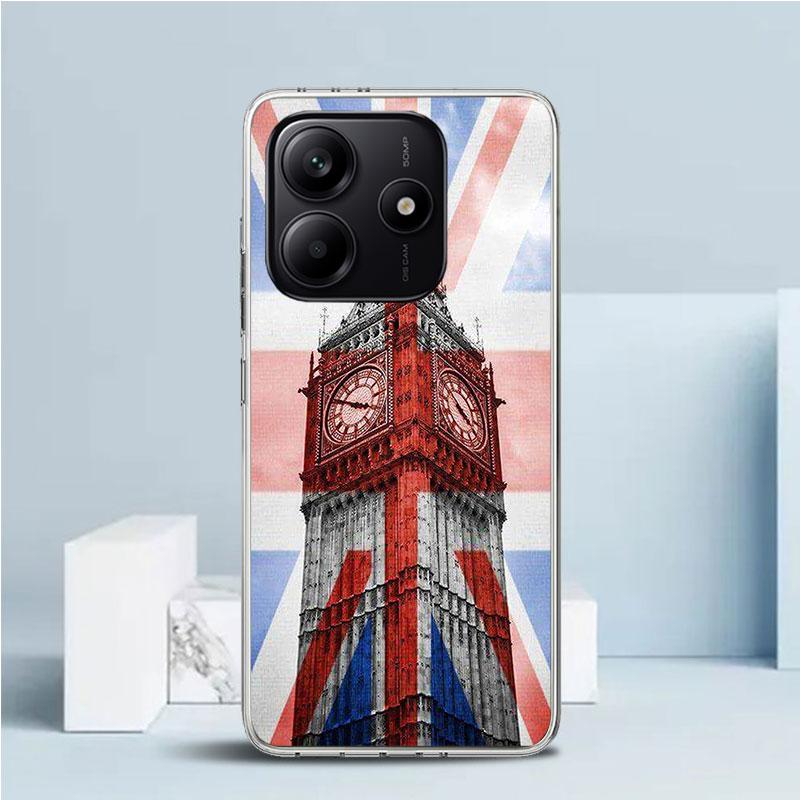 Union Jack England UK Flag Soft Cover for Xiaomi Redmi Note 15 14 13 12 Pro Plus Phone Case 14S 11S 11T 11E 10S 10 4G Pattern Sh