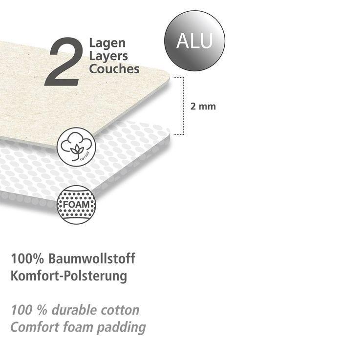 Wenko housse de planche à repasser Basic Pro 128 x 44 cm coton gris/blanc