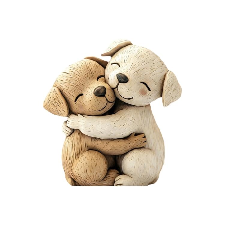 Carved Wooden Cats/Dog Figurines Table Ornament Cats/Dog Statue Sculptures Collectibles Home Decors Art Carving Work
