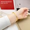 Women's Gold Sand Bracelet: Long-Lasting Copper Alloy, Ancient Heritage, Four-Leaf Clover for Two-Life Happiness.