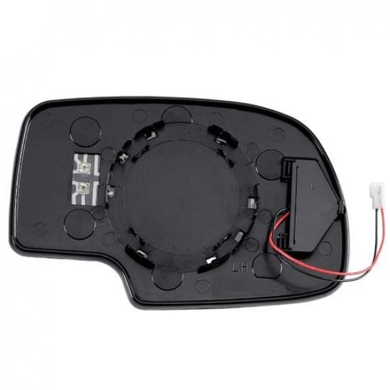 Left Heated Mirror Glass Turn Signal Fit For 03-07 Chevy Silverado GMC 88944391