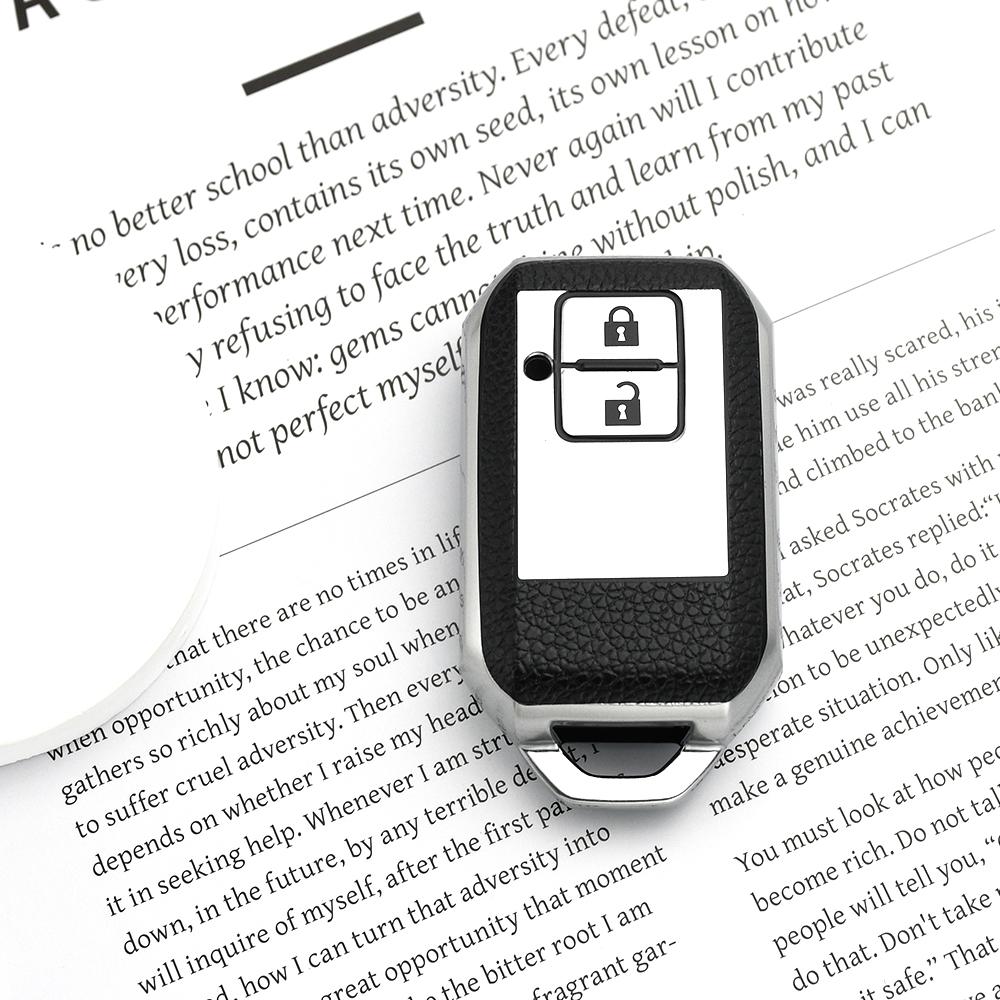 2 Buttons TPU Leather Shell Keyless Remote Car Key Case Cover Bag For Suzuki Ertiga Swift Ignis Jimney XL7 Keychain Accessories
