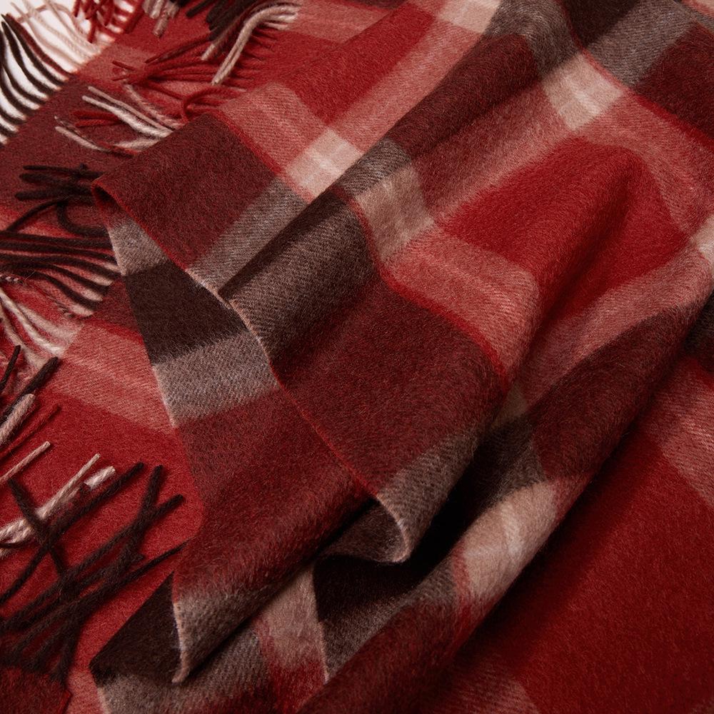 2025 Autumn/Winter Unisex 100% Pure Cashmere Plaid Scarf Shawl