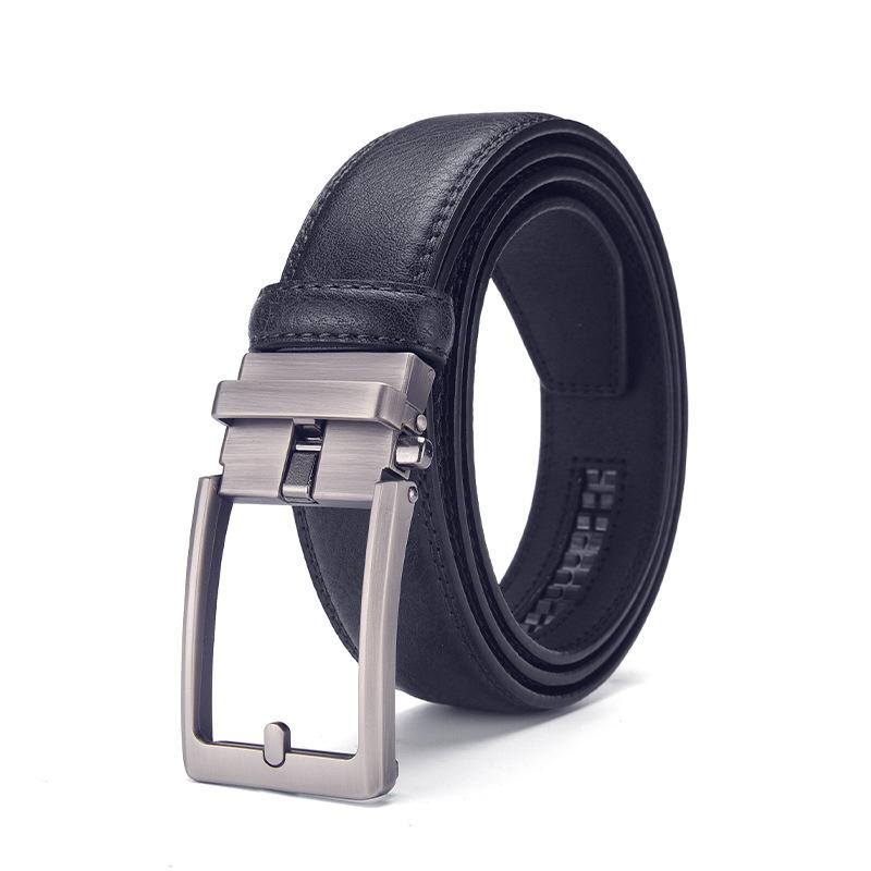 Belt Men'S Belt Automatic Buckle Imitation Needle Buckle 3.5 Simple Casual Retro Business Men'S Belt
