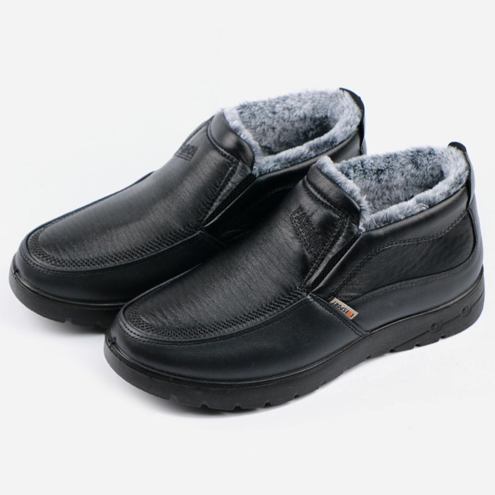 Mode Winter Herren Baumwollstiefel Kurzer Plüsch Verdickt Warm Modische Schneestiefel 2024 Neue Lässige Baumwollschuhe Mittelhoch Herrenschuhe