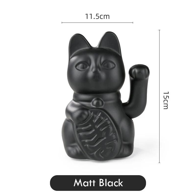 5,9 Zoll große Glückskatze aus Keramik mit winkendem Arm, Maneki Neko, winkende Katze für Glück, Reichtum und Wohlstand, Dekoration, Fengshui-Ornament