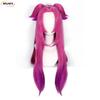 LOL Heartsteel Alune Cosplay Wig Gradient Long Two Clip Ponytails Heat Resistant Synthetic Hair Anime Cosplay Wigs + Wig Cap