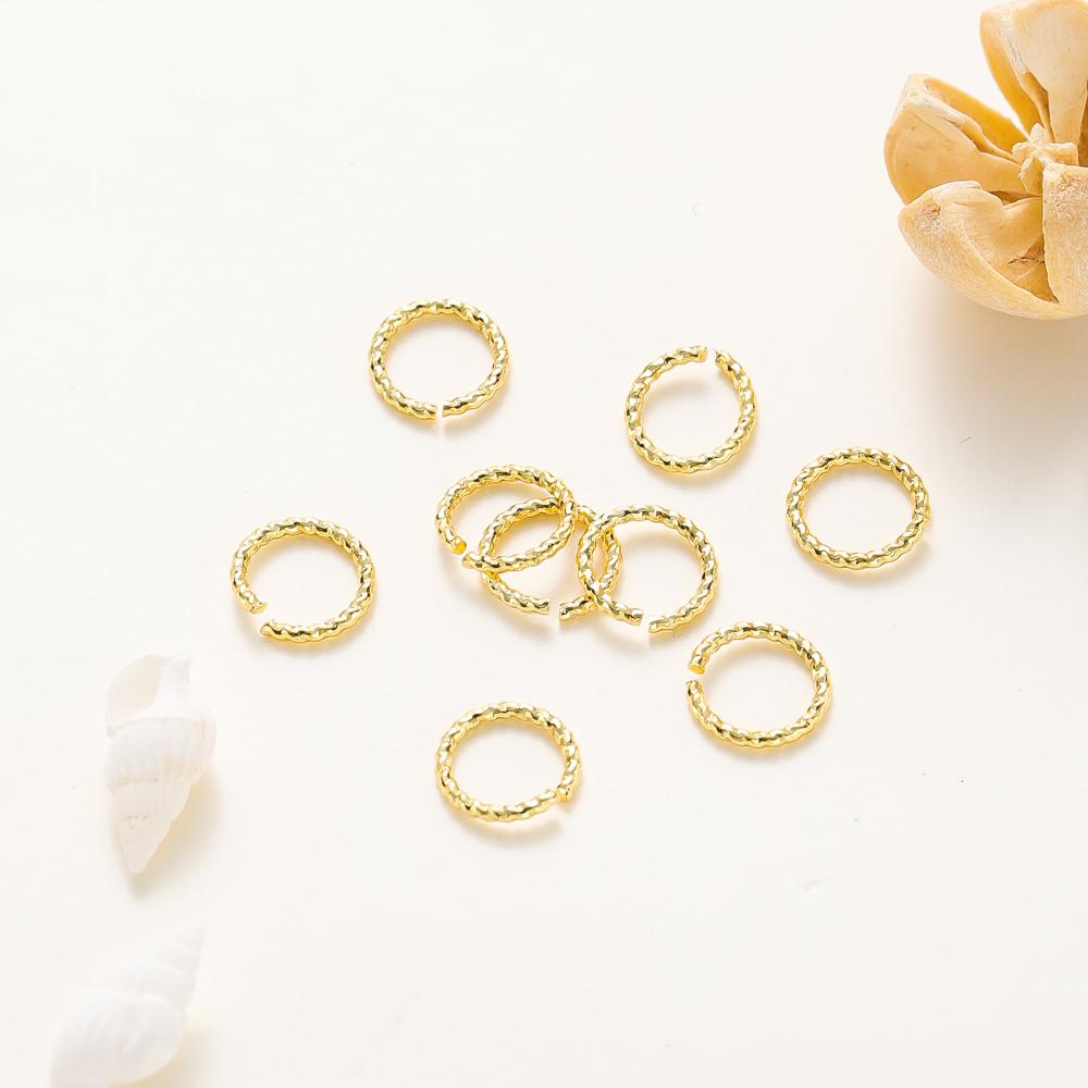 20–50 Stück/Beutel 14K/18K Gold, gedrehte offene Biegeringe, geteilte Verbindungsringe, runde Ringe für DIY-Schmuck, handgefertigtes Zubehör, Großhandel