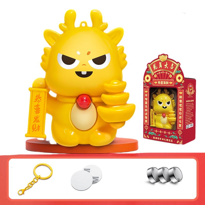 

Кукла Дракон Брелок Маскот Китайский Новый год Звук Свет Детские Подарки Игрушки StyleD