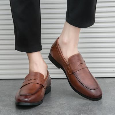 Mode Freizeit Business Herren Lederschuhe Komfort Slipper Loafer Minimalistische und vielseitige Stile Hochzeit Party Büro Laufschuhe