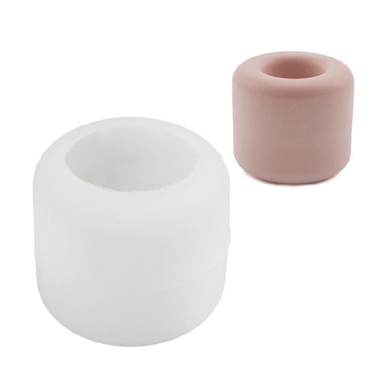 Silikon-Teelichthalter-Formen Zylinder Silikon-Kerzenständer-Form für Kerzentasse Teelichthalter Kerzenständer Dekoration