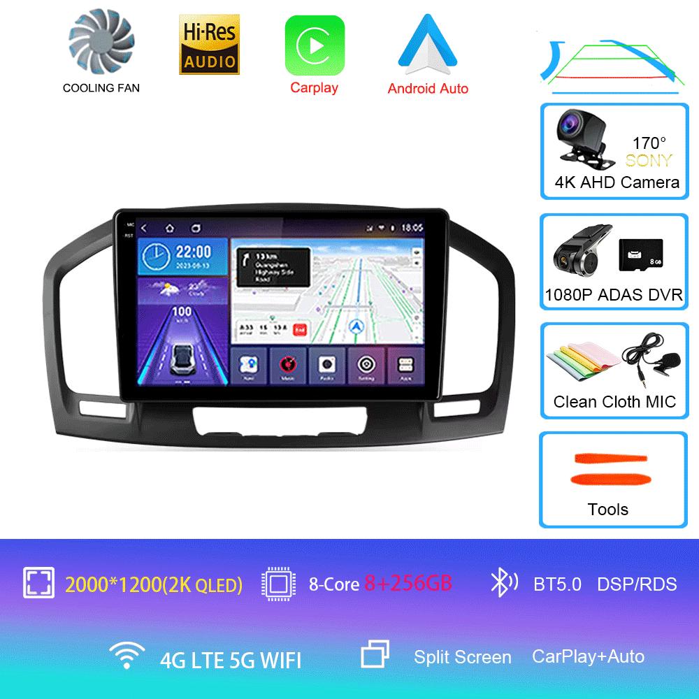 Car Radio Android 14 Carplay WIFI+4G For Buick Regal Opel Insignia 2009 2010 2011 2012 2013 Multimidia Player GPS Navi Stereo BT