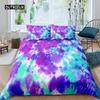 Tie Dye Duvet Cover Psychedelic Bohemian Gypsy Exotic Spiral Colorful Twin Bedding Set Microfiber Double Queen King Quilt Cover