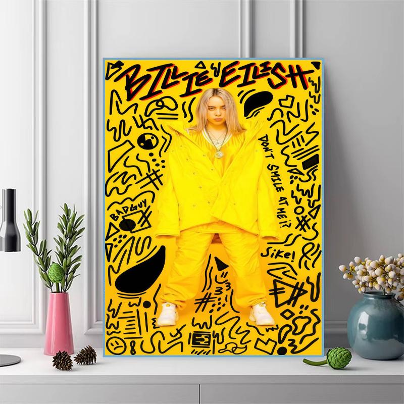Billie Eilish 100% Round Full Drill 5D DIY Diamond Painting Embroidery Cross Stitch Rhinestone Décor