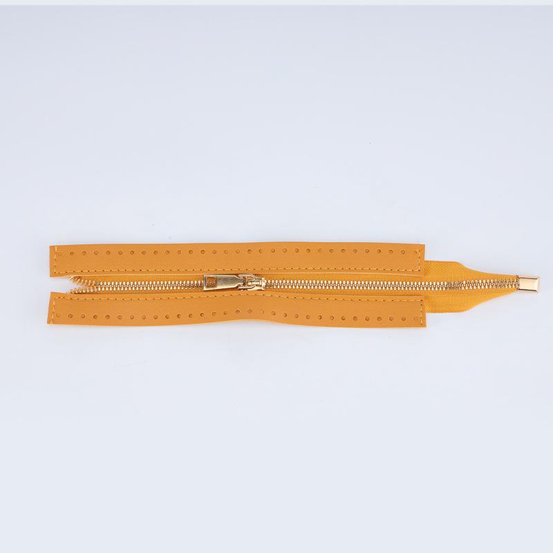 24cm PU Metal Teeth Zipper for Handmade Bags and Woven Bag Accessories