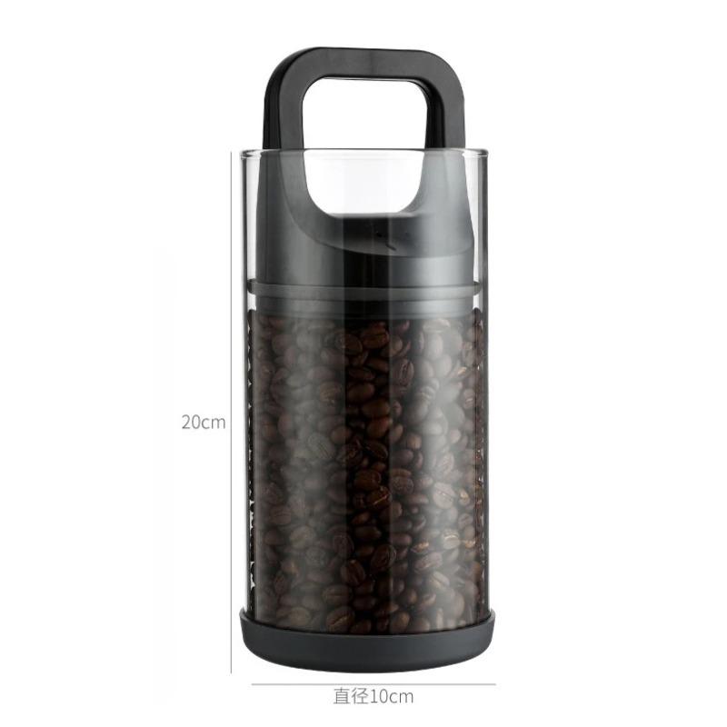 Coffee Beans Vacuum Sealed Tank Transparent Glass Food Storage Jars Household Moisture-proof Air Extraction Airtight Container
