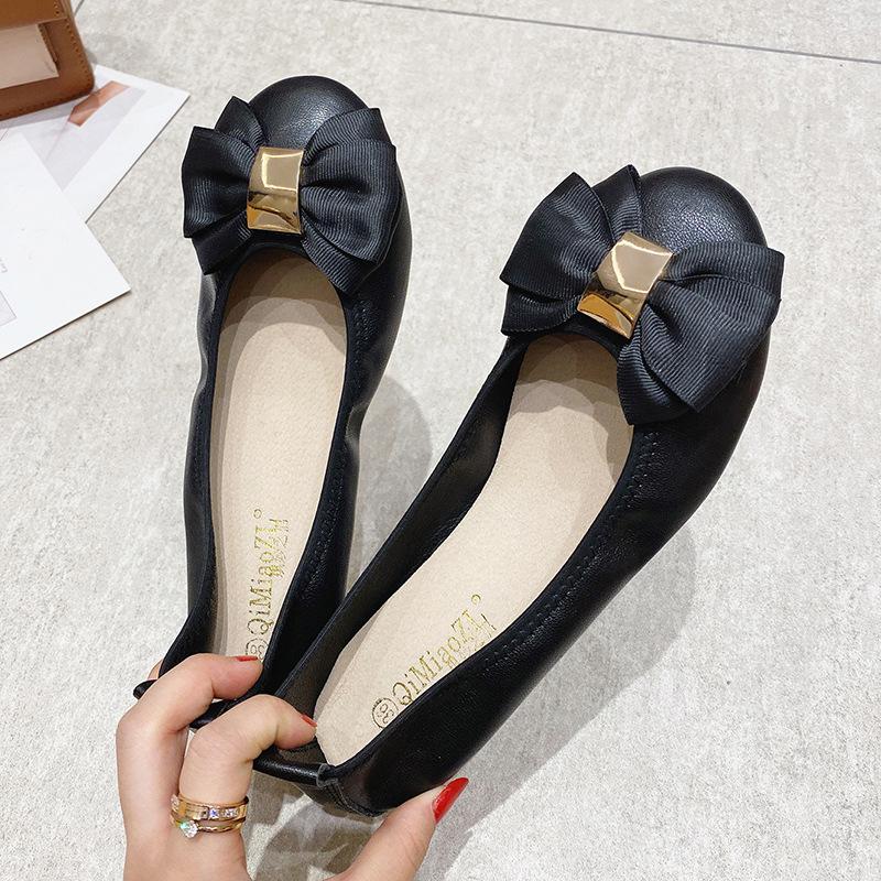 2026 Spring Summer Ballet Flats Women Single Shoes Flat Elegant Ladies Brand Shoes Soft Comfortable Plus Size 42