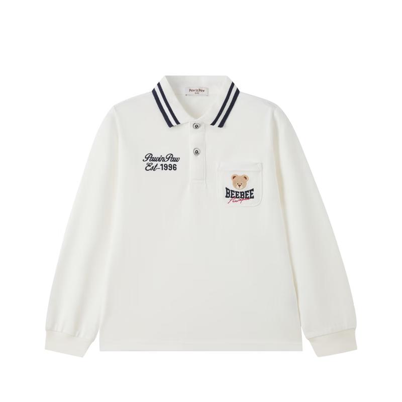 PawinPaw Cartoon Bear Boys' Polo T-shirt