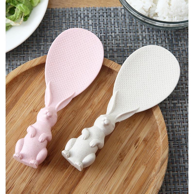 Gospodărie Iepuraș Drăguț Mic Poate Sta Antiaderent Orez Orez Fierbător Lingură de Orez