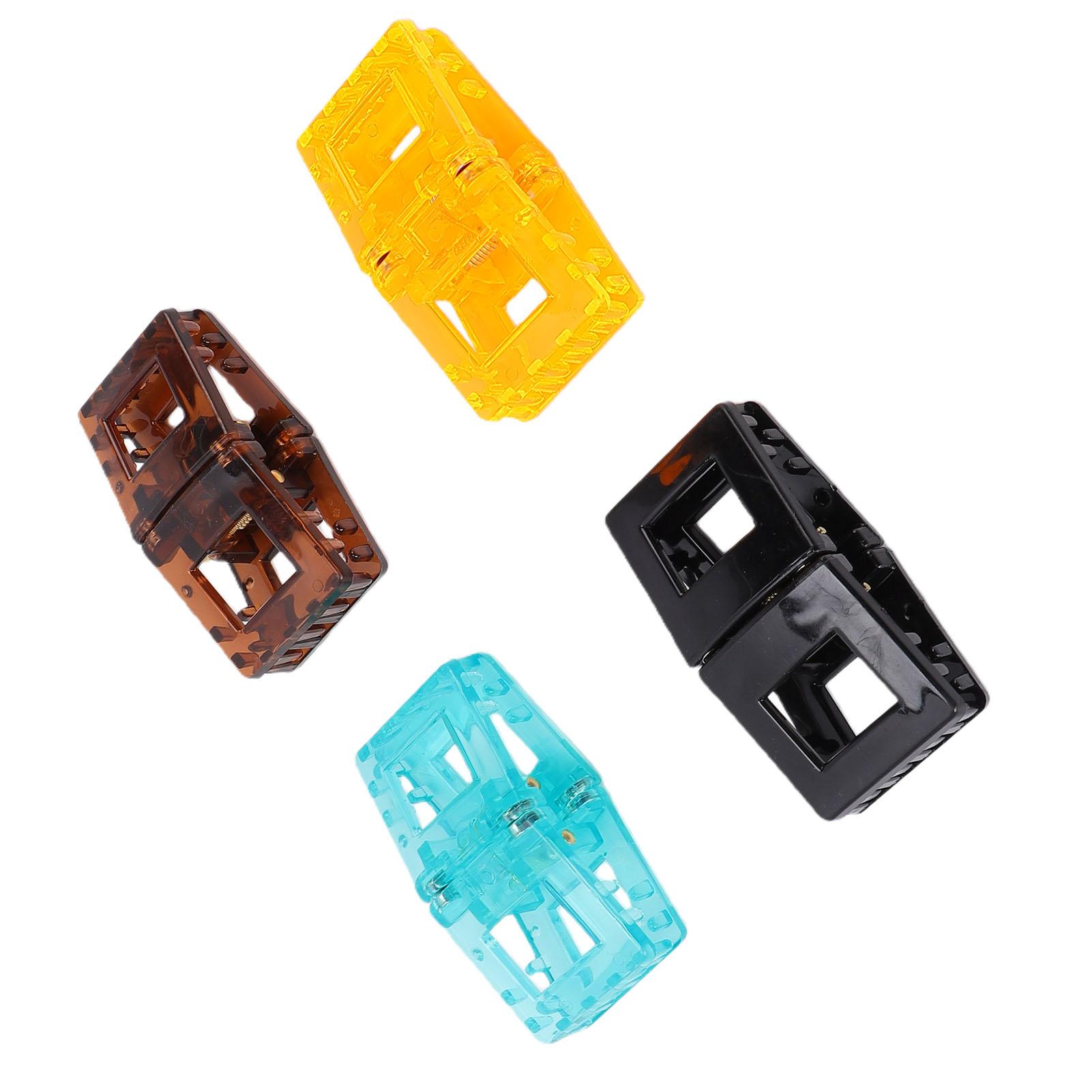 

4 Pcs Magnetism Hair Clips Strong Hold No Slip Women Hair Styling Clips Blue Yellow Black Brown