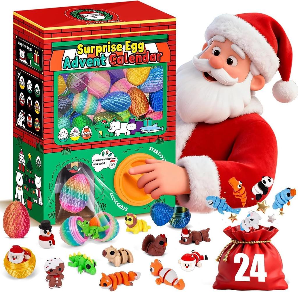 Christmas Building Set with Gacha Machine for Kids Party Favors