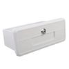 Boat Storage Box Multifunctional Cup Holder Design Rain Proof Sealing Yacht Dock Box with Concealed Button Lock White