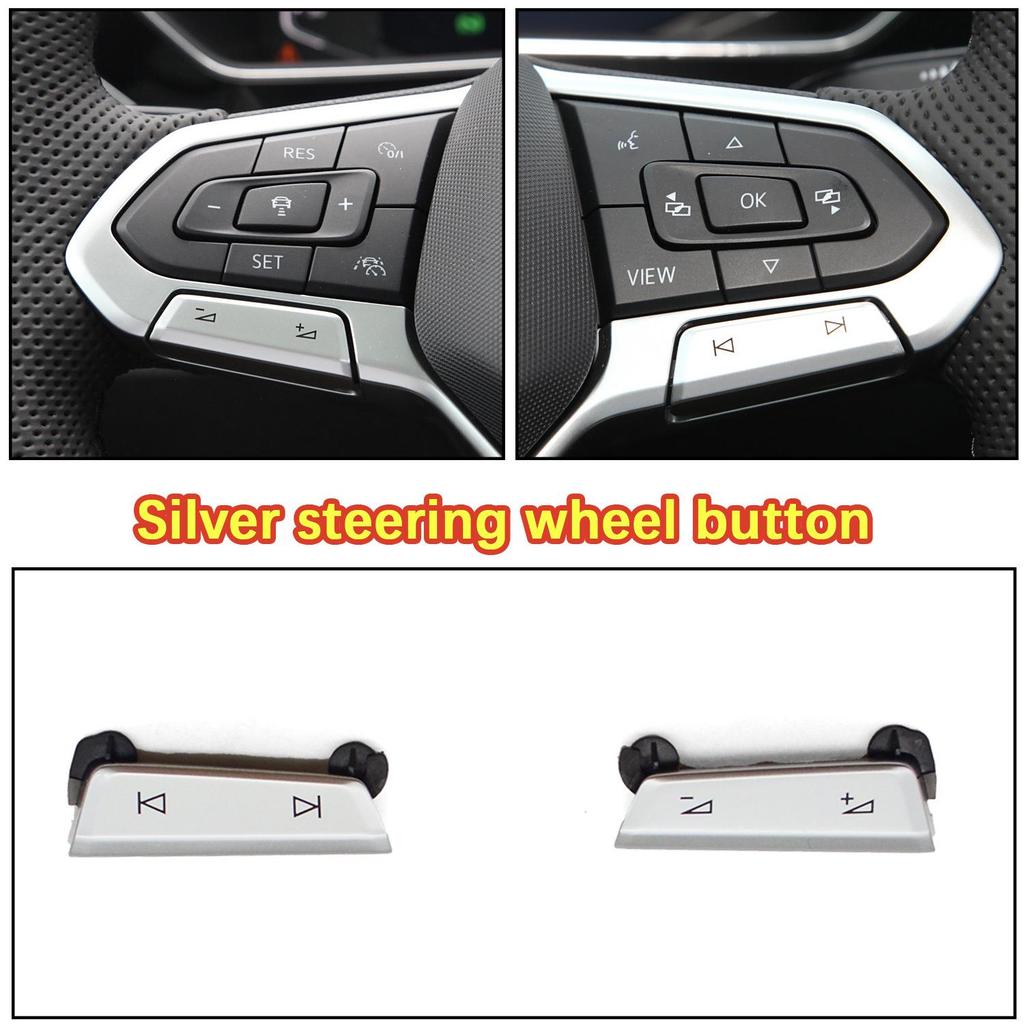 Silver Volume and Channel Adjustment Buttons for 30D959442 Steering Wheel