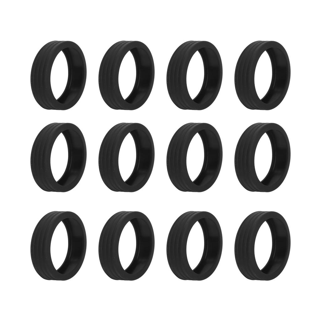 16 Stück Gepäckradabdeckung Geräuschreduzierung Vibrationsdämpfung Silikon Gepäckkoffer Rollenabdeckung Schwarz