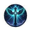 Radiant Wing Cross Spare Tire Cover Premium Polyester Durable Sun-Resistant SUV Jeep Trailer Accessory