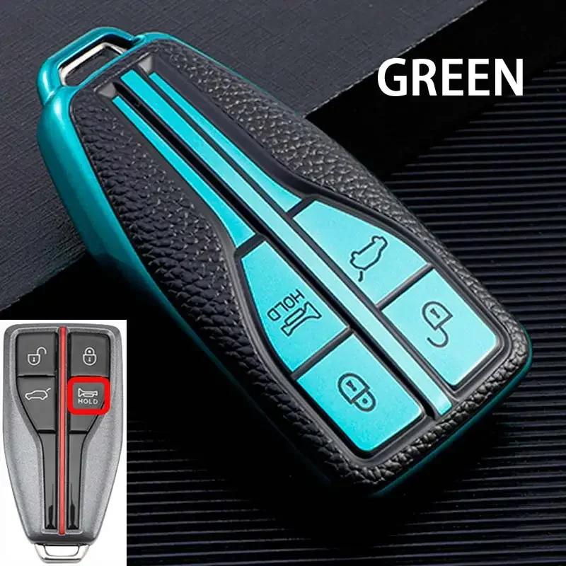 Car Key Case Cover For Hongqi HS5 H5 H9 HS7 H7 L5 HS3 L9 Car Holder Car-Styling Accessories Shell Colorful TPU+Leather 4 Buttons