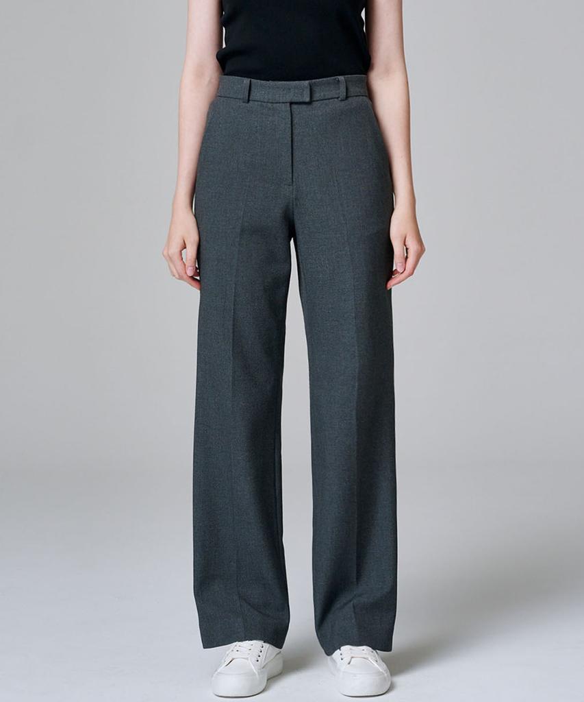 MALOUPE 2115 Stretch Semi-Wide Pants (Dark Gray)