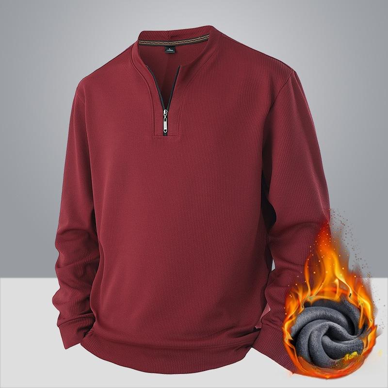 Men's Padded Warm Fashionable Versatile Large Size Heavyweight Sweater Soft Quality Fabric Round Neck Design Loose Casual Sports Long Sleeve