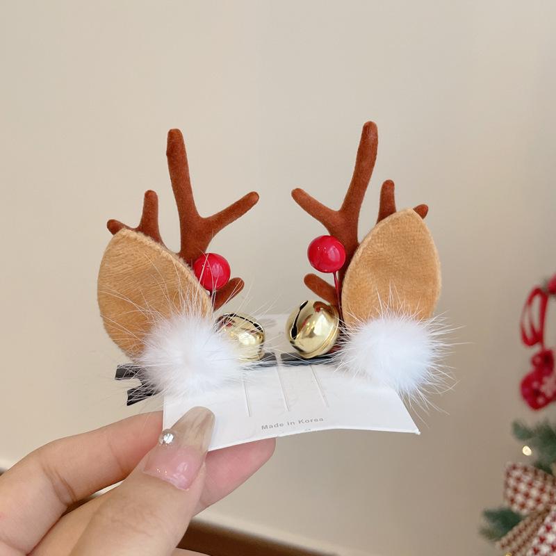 Children's Christmas Reindeer Headband - Cute Holiday Hair Accessory for Photos