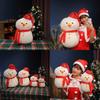 Adorable Snowman Plush Toy Soft Short Plush Doll Perfect Christmas Gift For Kids