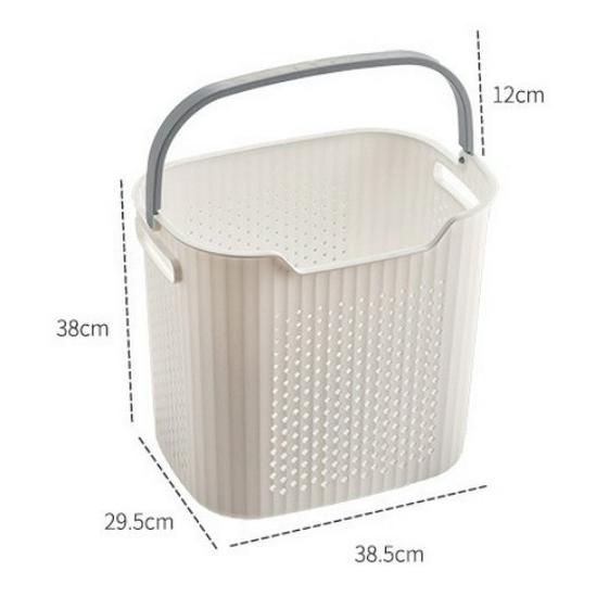 Portable Handheld Plastic Laundry Basket for Clothes and Sundries - High-Grade, Hollow Design for Easy Storage