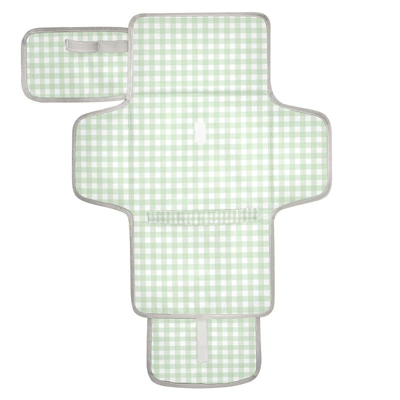 Pink Bow Baby Changing Pad - Waterproof Diaper Changing Pad with Built-in Pillow - Portable Travel Changing Mat for Newborn Girl & Boy A