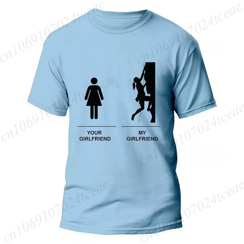 Funny T-shirts Men Women Summer Tshirt Tops Short Sleeve Rock Climbing Graphic T Shirt Fashion Casual Female Clothing Gift