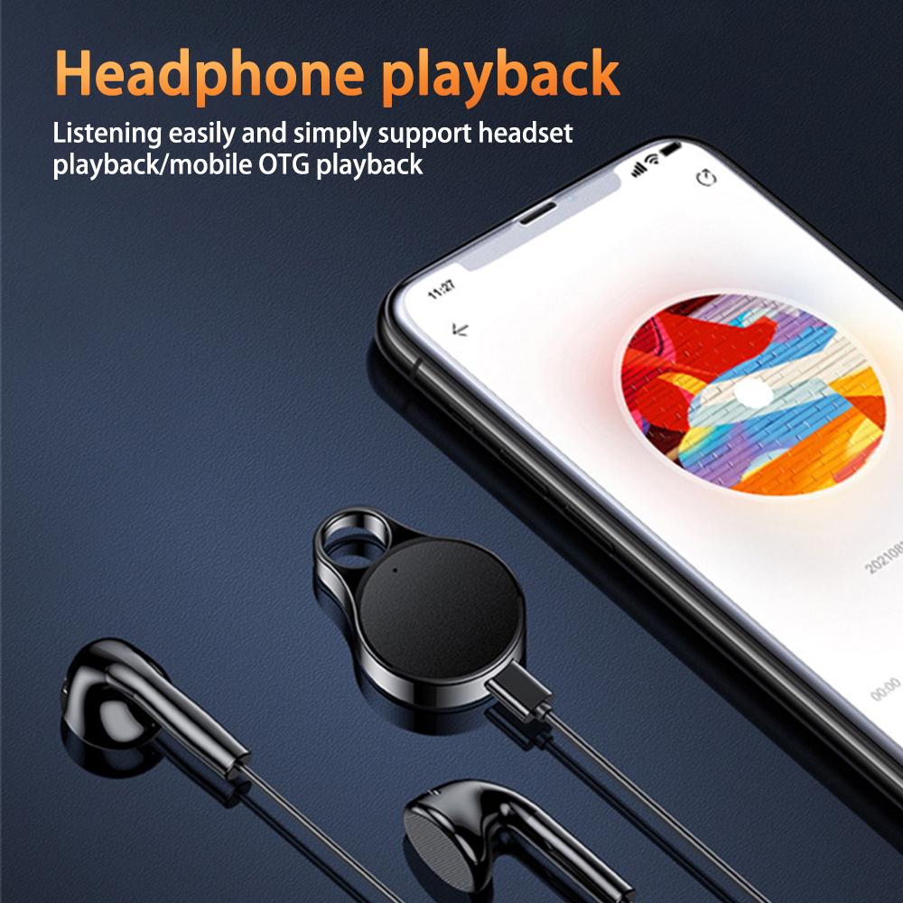 Multifunkční přívěsek Mini rekordér ve tvaru klíče MP3 aktivovaný hlasem Záznam z konference/Výuková přednáška