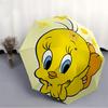 1pc Tweety Bird Looney Tunes Automatic Open/close Folding Portable Umbrella with 8-Rib Structure for Women/Men, All-Season Use  a0901026