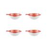 4PCS Underglaze Color Ceramic Dipping Dish Ceramic Mini Fruits Bowl Fish Shaped Dish  Home