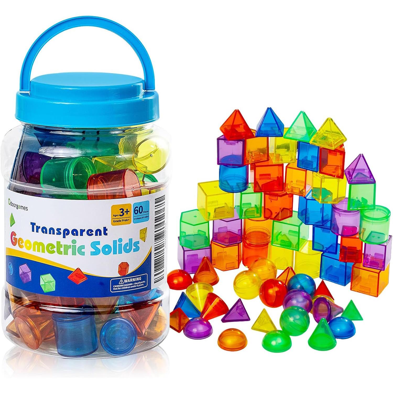 Bai Fen Bai Dolls And Toys Unisex Kids Red/Orange/Blue Kids Montessori Colorful Transparent Letters Numbers Set Sensory Activity Math Learning Counting Toy Education Teaching Aids
