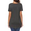 Women's Short Sleeve Tunic Loose Tops Casual Plus Size Tops Pleated Tunic Button Casual Summer T Tops For Women
